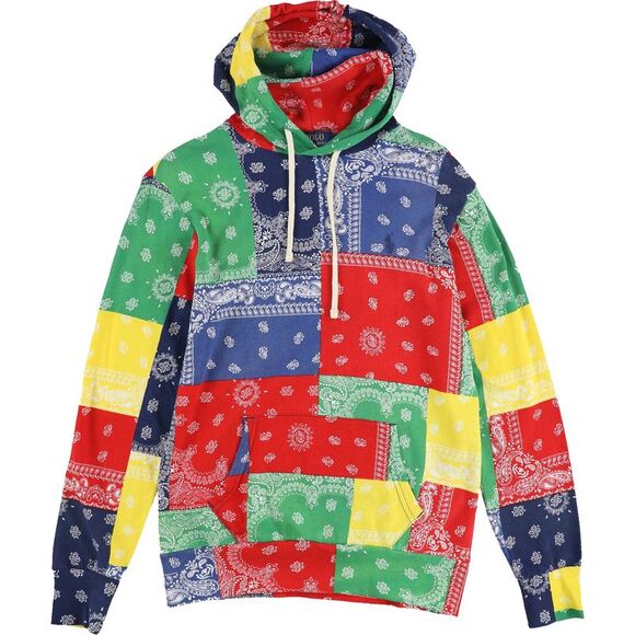Ralph Lauren Mens Patchwork Spa Terry Hoodie Sweatshirt NWT